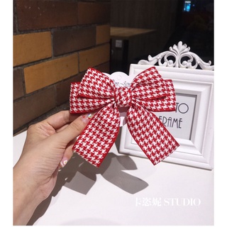 Cặp tóc nơ, kẹp tóc nữ nơ caro thanh lịch Chồi accessories phong cách Hàn Quốc - Y139