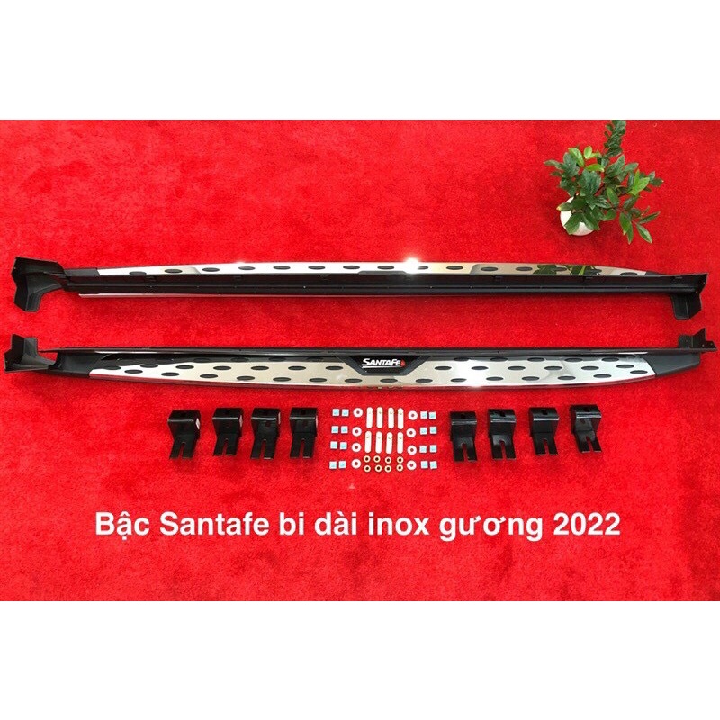 Bậc lên xuống xe Hyundai Santafe 2019 - 2026, Mẫu Chấm Bi cao cấp, bền bỉ chắc chắn