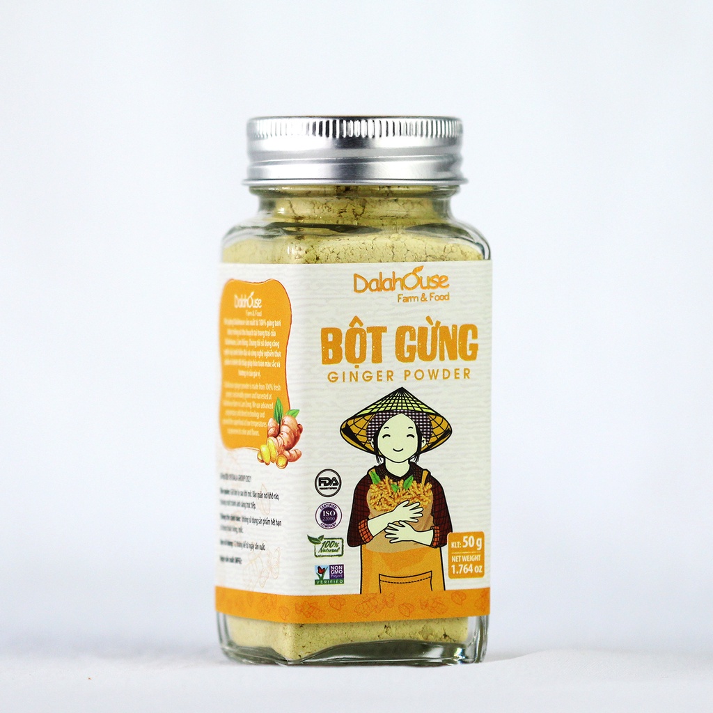 Ảnh Bột gừng organic nguyên chất Dalahouse công nghệ sấy lạnh tiêu chuẩn Châu Âu lọ 50 gr 1