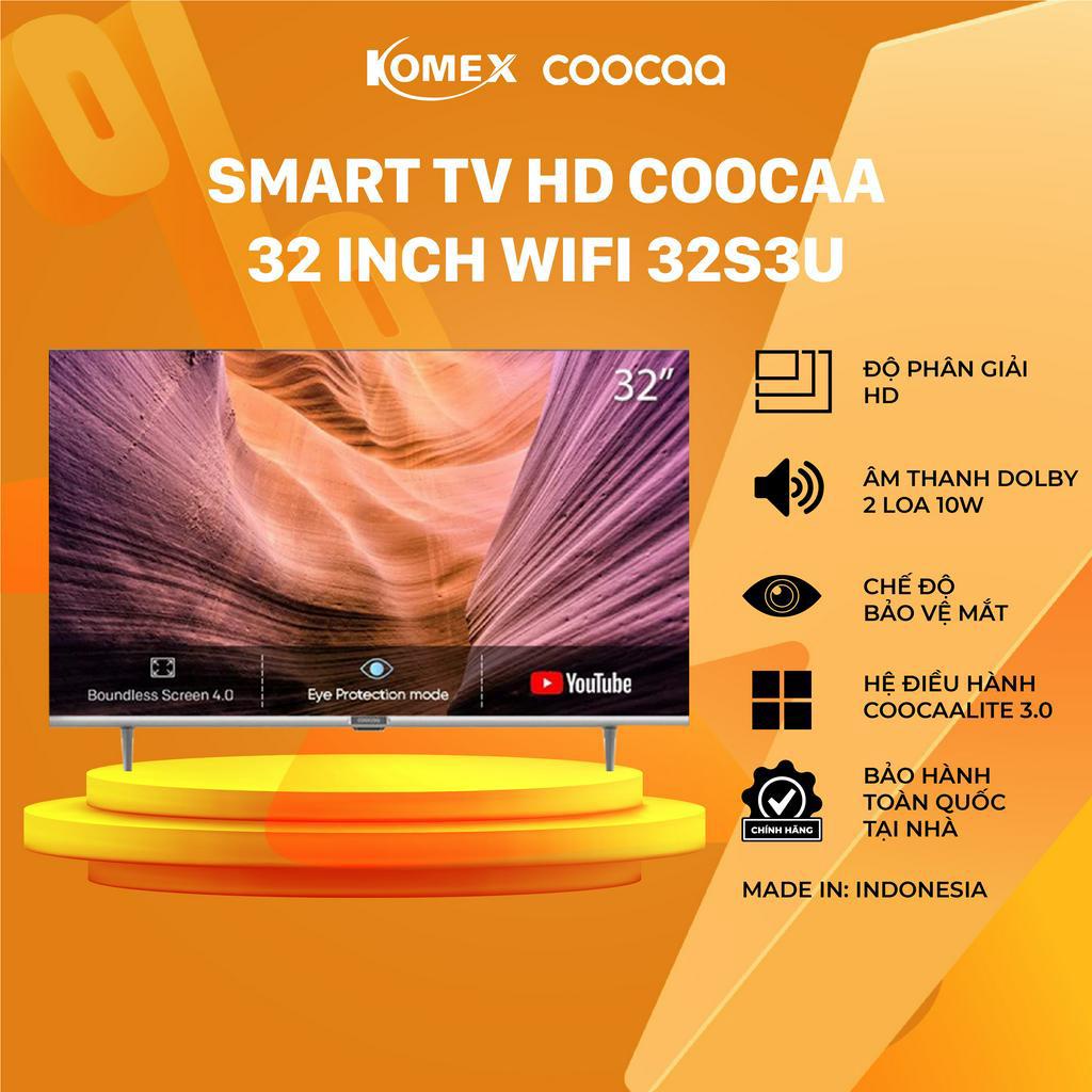 Tivi Coocaa 32 Inch Model 32s3u Smart Tivi Kết Nối Wifi Bảo Hành 24