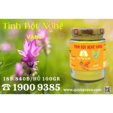 Tinh Bột Nghệ Quy Nguyên - Nghệ Vàng và Nghệ Đen Quy Nguyên 100g