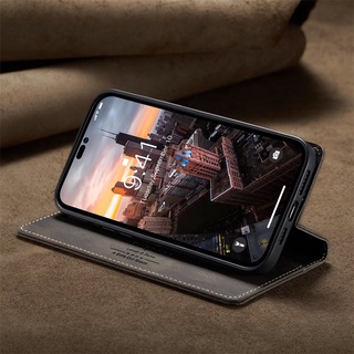 Dành Cho Xiaomi Thời Trang Da Retro Flip Bracket Ví Đựng Thẻ Bảo Vệ Toàn Diện Cho Redmi Note 8 9 9s 10 10s 11 11s Pro Max 4G 5G Ốp Lưng Thu Hút