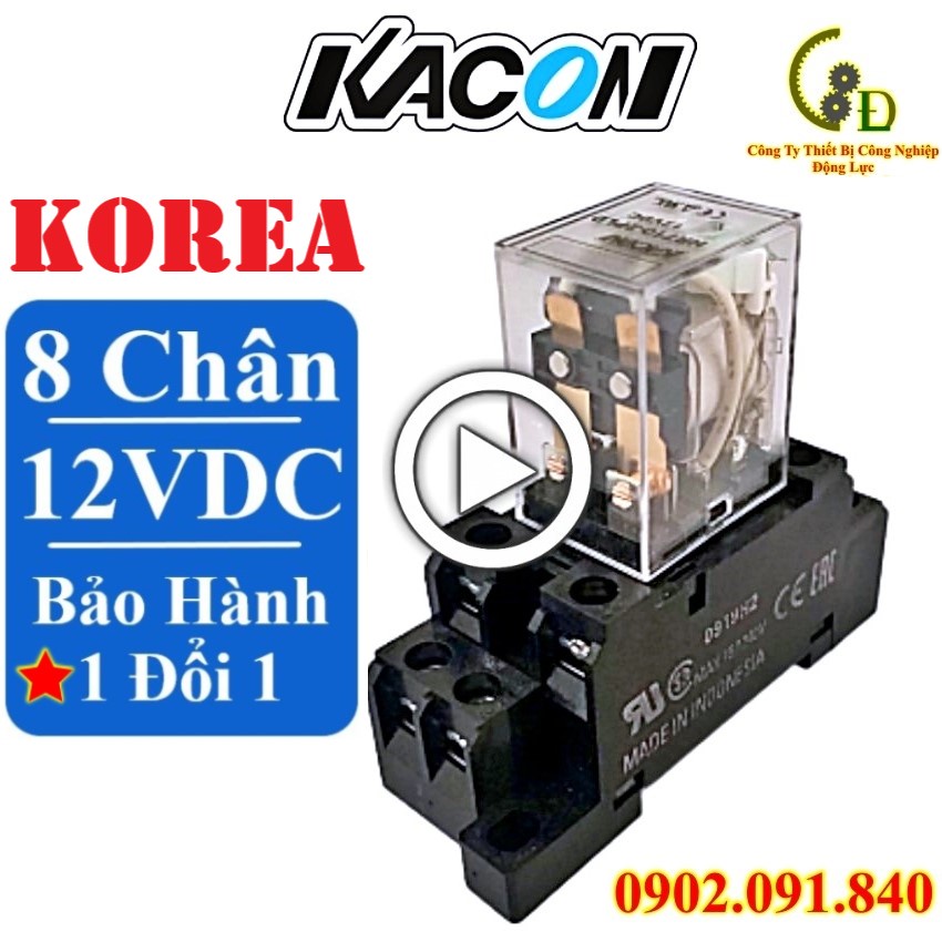 Rơ Le Trung Gian 8 Chân 12vdc 10a Dpdt Bộ Cảm ứng Led Relay điện Cơ