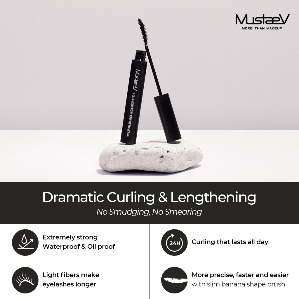 Ảnh Mascara chống thấm nước MUSTAEV cố định Powerproof Mascara (7ml) 2