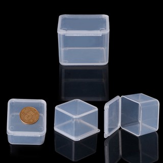 Small Square Clear Plastic Jewelry Storage Boxes Beads  for Case Container