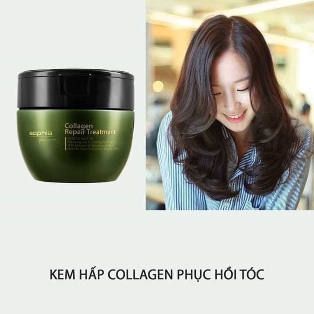 Kem Ủ Hấp Tóc SOPHIA Platinum Collagen Repair Treatment 450ml | Dưỡng Tóc Mềm Mượt, Hỗ Trợ Phục Hồi Tóc Khô Xơ.