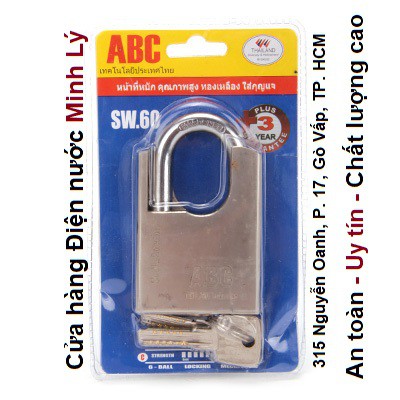 Ổ Khóa Chống Cắt – Thép Không Gỉ Cao Cấp ABC – Thái Lan (60 x 120mm ...