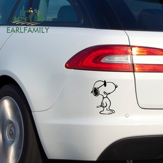 EARLFAMILY 13cm Hoạt Hình Snoopy Dán Xe Hơi Windows Cản Laptop Chống Thấm Nước Vinyl Decal Thích Hợp Cho Mọi Bề Mặt Sạch Bằng Và Mịn