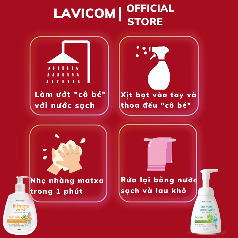 Mô tả Dung dịch vệ sinh nữ ALFASEPT Intimate wash 300ml - Fresh Daily Chiết xuất trà xanh, dịu nhẹ tươi mát - 3
