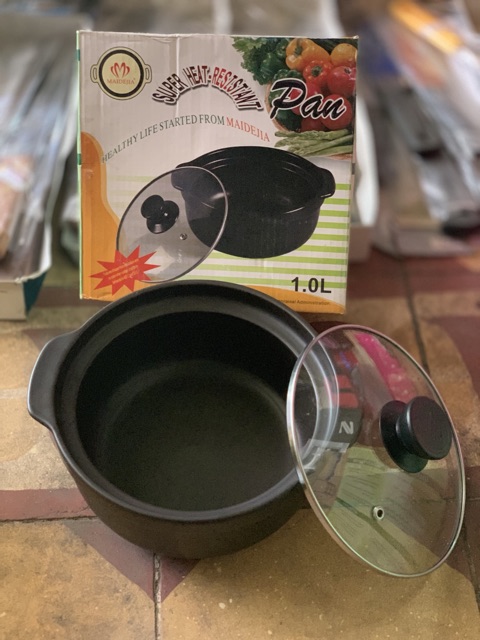 NỒI ĐẤT ĐEN NẮP KIẾNG KHO CÁ , KHO THỊT 0,5lít , 1.0lít , 1.5lít , 2.0lít