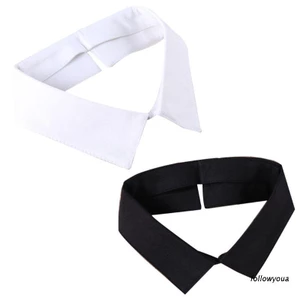 Cổ áo sơ mi giả màu trắng/đen kiểu dáng cổ điển thời trang cho nam nữ