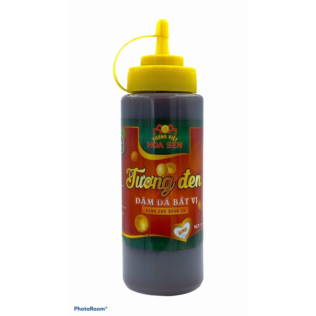 Tương đen để bàn chai 500ml - Tương Việt Hoa Sen - Đậm đà bắt vị