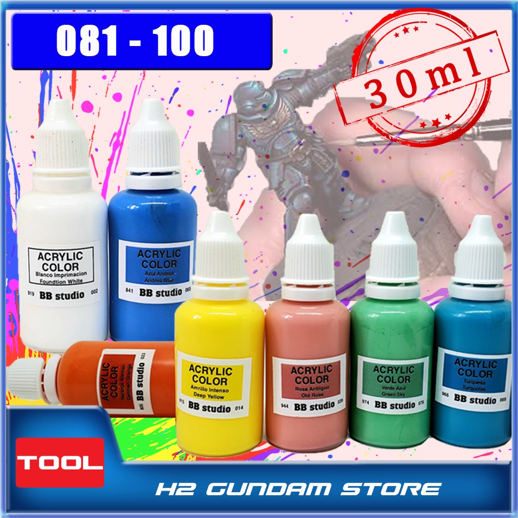 Sơn mô hình gốc Acrylic BB Studio mã 081 - 100 (Tone màu tương tự ...
