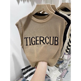 Áo len lưới tay hến Tigercub cổ tròn Quảng Châu Mã 028