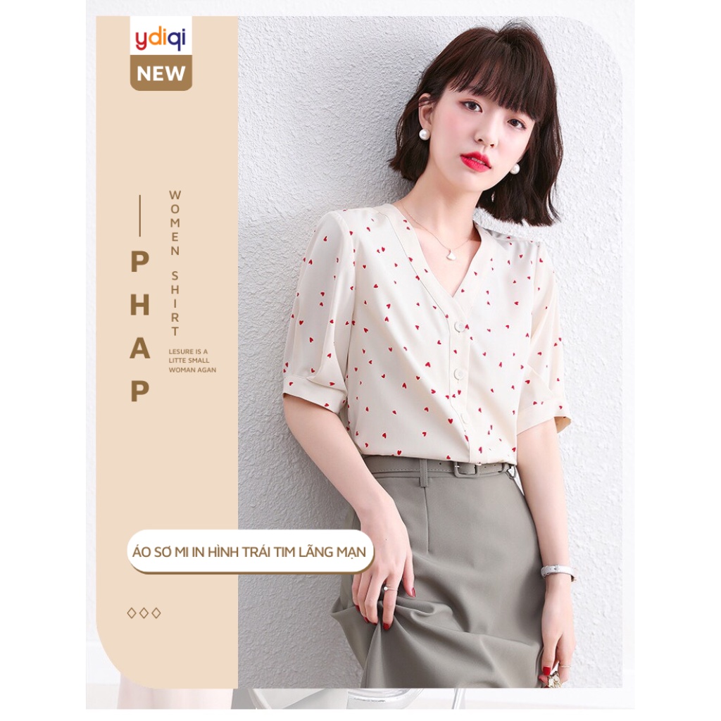 Áo Sơ Mi Nữ Kiểu Công Sở Form Rộng Tay Lỡ Cổ Chữ V Đẹp Chất Liệu Voan Nhập  Cao Cấp Phong Cách Hàn Quốc 2022 | Shopee Việt Nam