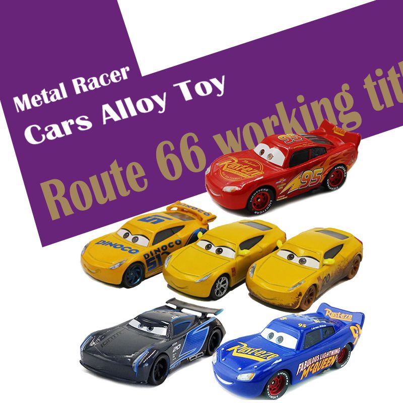 3 Xe sưu tập Champion Mcqueen Black Storm Jackson 51 Race Car Hợp kim