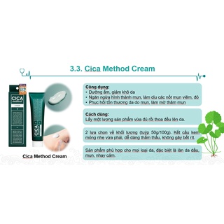 Kem Dưỡng Ẩm, Ngừa Mụn Và Phục Hồi Tổn Thương Do Mụn Cica Method 50g
