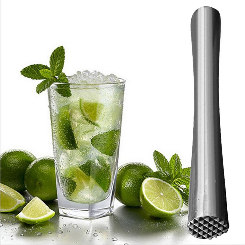 FUHUIOT Cocktail Muddler DIY Thép không gỉ Máy nghiền đá Barware Công cụ thanh nghiền