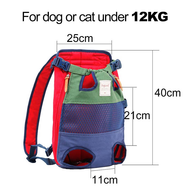 HamshMoc Ba lô vận chuyển phía trước cho chó dành cho chó nhỏ Mèo chân ra ngoài Pet Carrier Sling Ba lô để đi du lịch đi bộ đường dài
