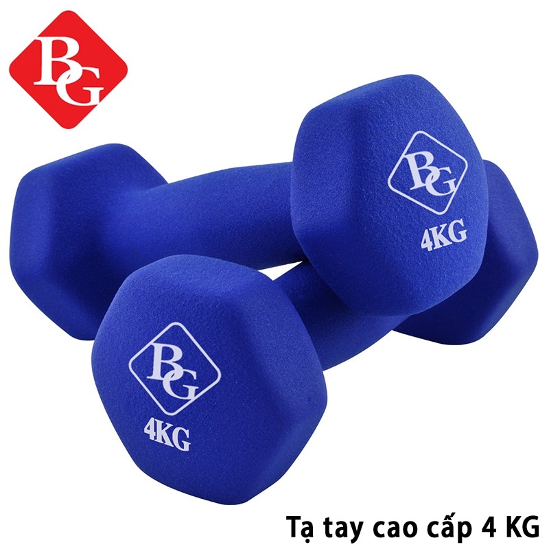 Ảnh BG-Cặp tạ tay cao cấp lõi Thép đặc bọc caosu nhám 4KG Xanh Lam Thái Lan 1