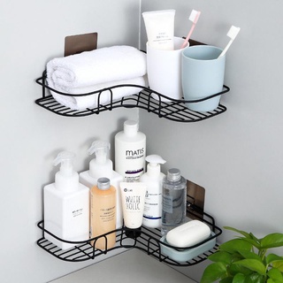 Kệ góc nhà tắm phun sơn tĩnh điện dán tường siêu dính trong nhà tắm, nhà bếp tiện dụng 88285
