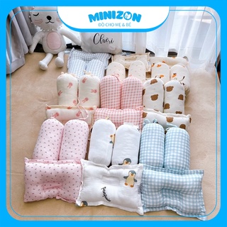 Bộ Chặn Bông Kèm Gối Chéri Hàng Xuất Hàn Vải Organic Mềm Cao Cấp | Minizon Kids