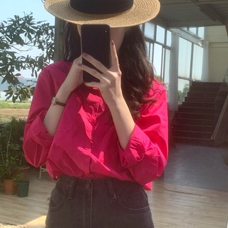 Hàng Mới Về Áo Sơ Mi Dài Tay Dáng Rộng Phong Cách Hàn Quốc Baju Wanita Lengan Panjang Hàng Mới Dành Cho Bạn Nữ