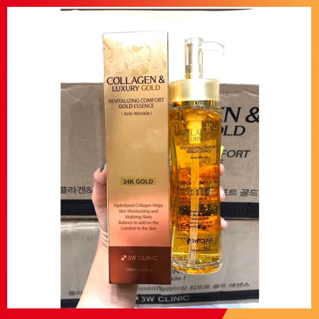 (Chính Hãng) Serum Collagen & Luxury 24k Gold Cao Cấp 3W CLINIC - 1 Chai