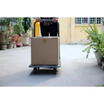 Xe đẩy hàng 4 bánh gấp gọn chở 170kg nhập khẩu Advindeq HT-170, Sàn sắt phủ hammertonne chống gỉ xước - BH 1 năm — ảnh 6