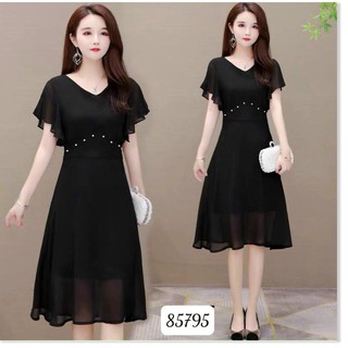 ĐẦM VOAN Ý ĐÍNH NGỌC,ĐƯỢC THIẾT KẾ HỌA TIẾT TRƠN NHƯNG KHÔNG KÉM PHẦN SANG TRỌNG NAM LEE26688
