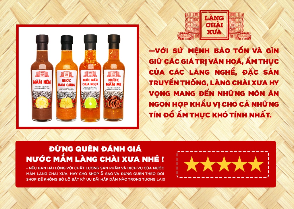 Mô tả Mắm nêm pha sẵn cao cấp Làng Chài Xưa, nguyên liệu tươi, thơm ngon đặc biệt, chai thủy tinh 300g - 3
