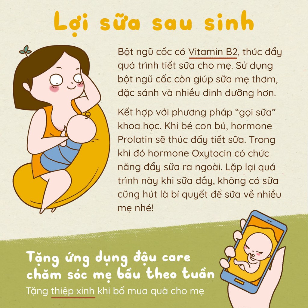 Bột Ngũ cốc dinh dưỡng, ngũ cốc bầu lợi sữa bổ sung dưỡng chất thiết yếu từ 11 hạt cho thai kỳ 250g | Nhà Đậu