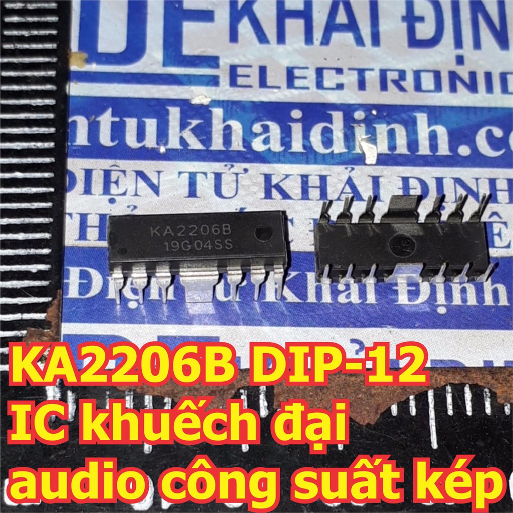10PCS KA2206 / KA2206B Dual Audio Power Amplifier IC - DIP12 Package (New)
