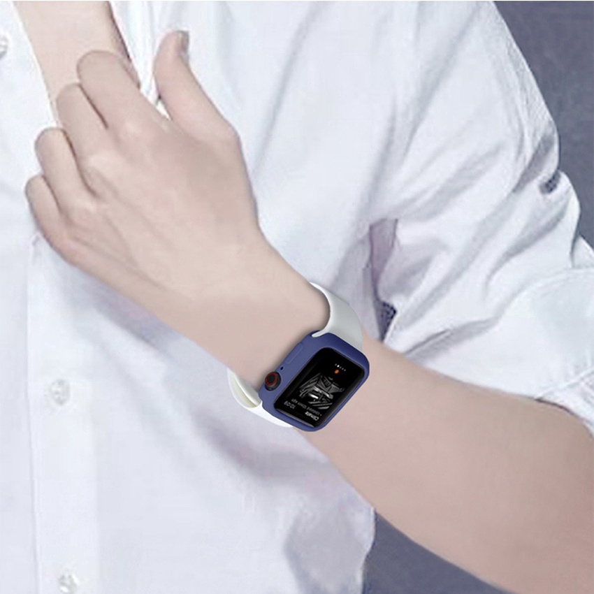 Ốp Silicon Mềm Cho Apple Watch 46MM 8 7 Ultra 3 2 49MM 45mm 6 SE 5 4 3 42MM 38MM Vỏ Bảo Vệ Cho i-Watch series 11 10 9 Ultra 8 7 6 5 40 44 41mm Cản