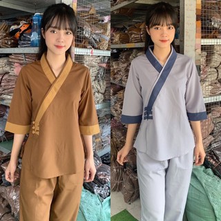 Tim 3 Nút Nữ # Đồ Lam Đi Chùa#Quần Áo Nữ
