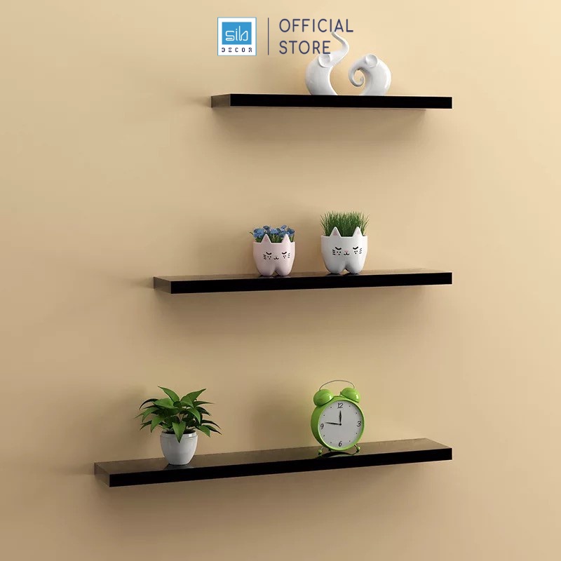 Ảnh Kệ Ngang Rộng 20cm, Dài 40/60/80cm, Thanh Gỗ 17mm Decor Trang Trí Treo Tường KT003 2