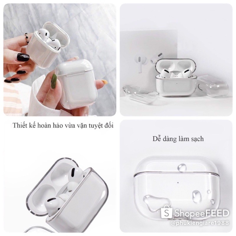 Bọc Silicon trong suốt cho Airpods 1-2 và Airpods Pro