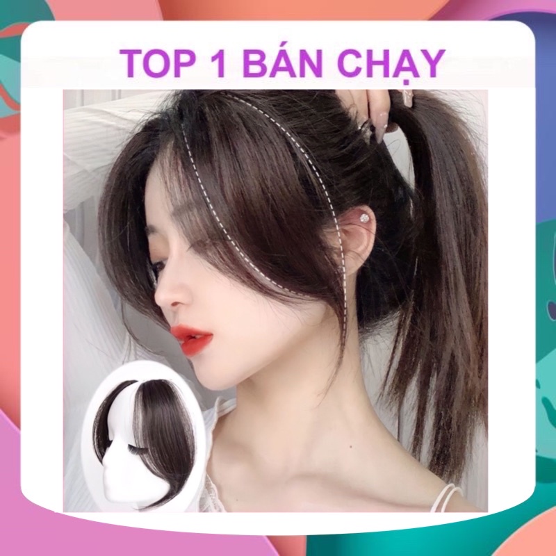 Mái giả dài 2 bên Hàn Quốc – Tóc mái layer che khuyết điểm, dễ đeo