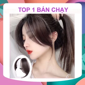 Mái giả dài 2 bên Hàn Quốc – Tóc mái layer che khuyết điểm, dễ đeo