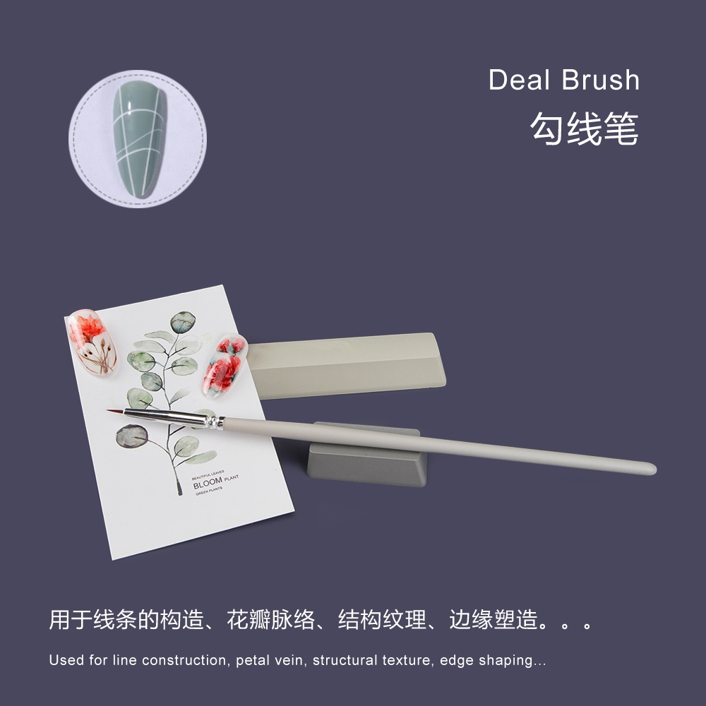Ảnh Set 4 cọ vẽ tranh sơn dầu/màu nước/móng tay SEAMIART đầu móc bằng acrylic cao cấp 3