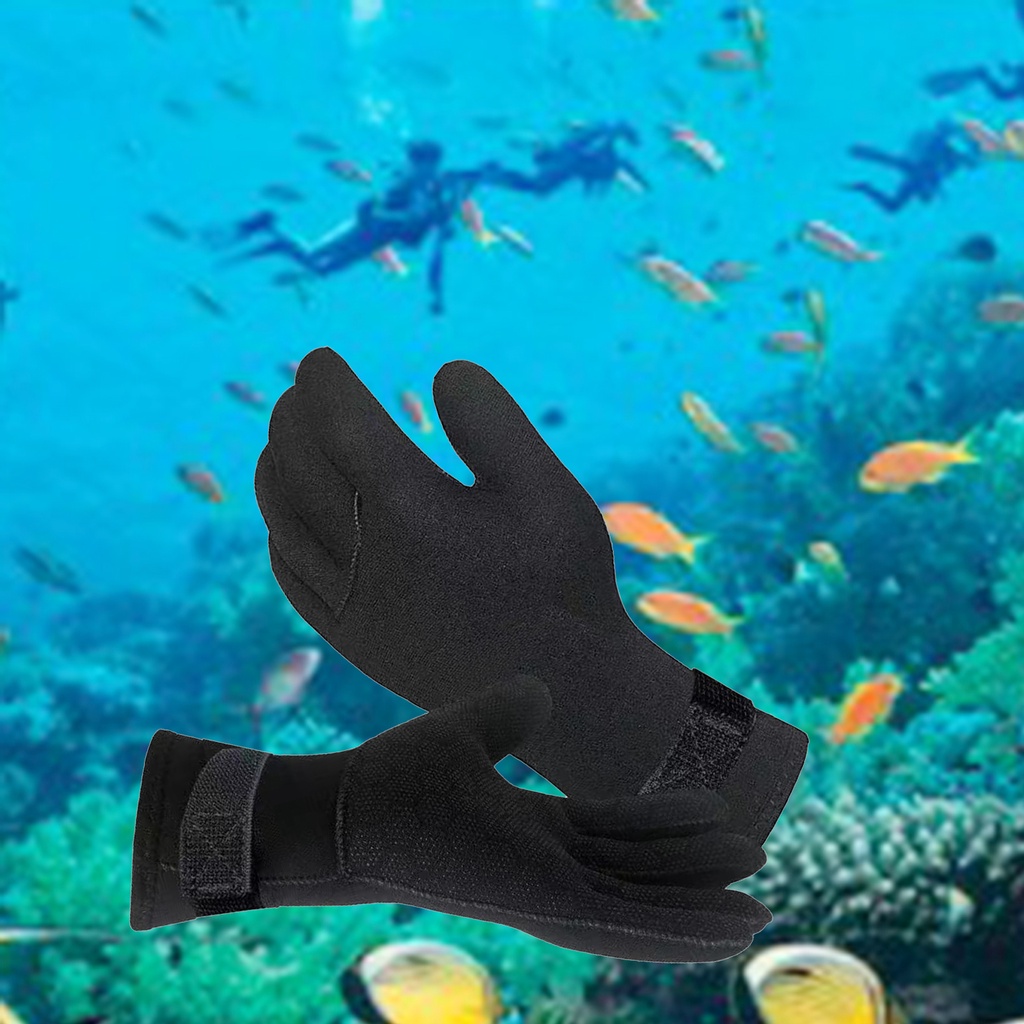 Găng tay lặn cao su tổng hợp 1,5mm Bảo vệ chống trượt Giữ ấm Găng tay để câu cá Kayaking