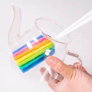 Cây Cọ Rửa Cốc Chén Bình Sữa Cọ Ly  Xốp 7 Màu Siêu Hót Hít Cam Homeware