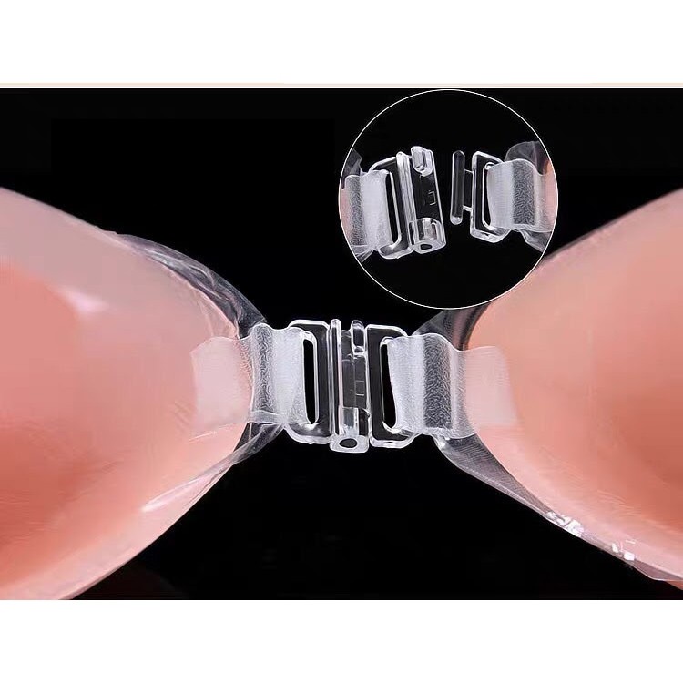 Miếng dán ngực Silicon cài trước, Áo ngực dán nâng ngực siêu dính DN02(Tặng dây áo trong) [95's House]