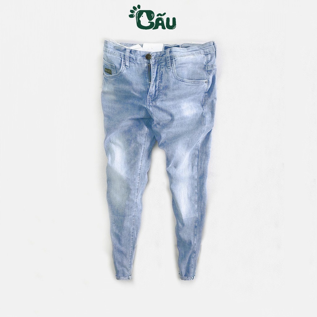 Quần jean Nam rách Gấu 194 wass kiểu vải jeans co dãn, dày dặn form slimfit – 13