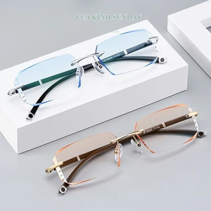 Gọng kính khoan chữ thập đính đá VD226