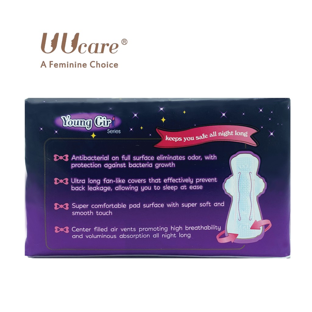 Ảnh Băng vệ sinh UUcare Singapore Young Girl ban đêm 36cm 4