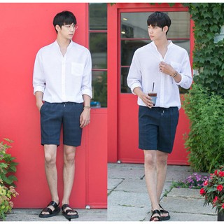 Áo Sơ mi Cổ trụ Unisex Style Hàn Quốc TSP