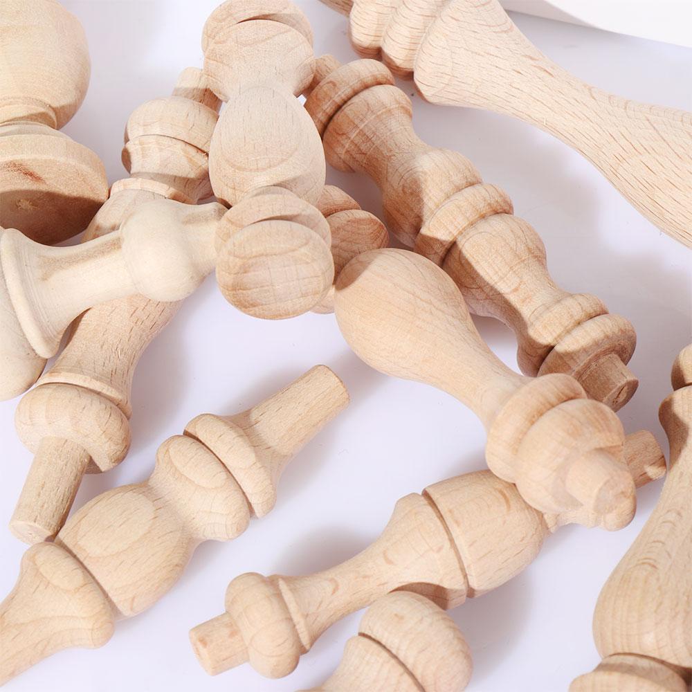 FAVORITEGOODS Vintage Gỗ Khắc Đa Phong Cách Phong Cách Chắc Chắn Ghế Chân