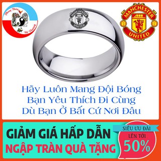 Nhẫn Trang Sức Nam Nữ Titan Không Gỉ Đẹp Ngầu  Logo ManU