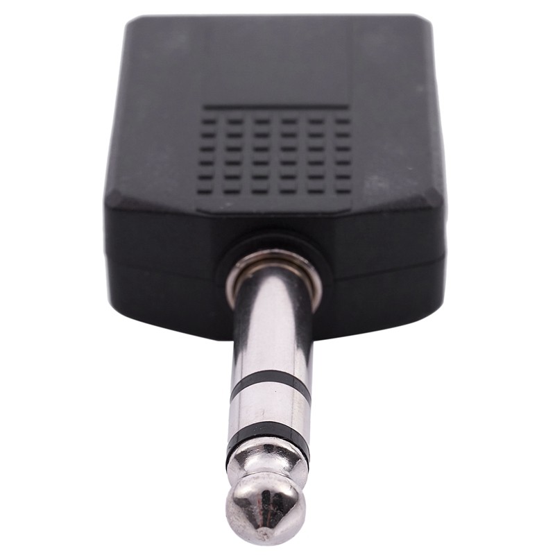 Mono 6.35mm Nam Cắm Sang Dual 6.35mm Nữ Ổ Cắm Bộ Chia Adapter Kết Nối